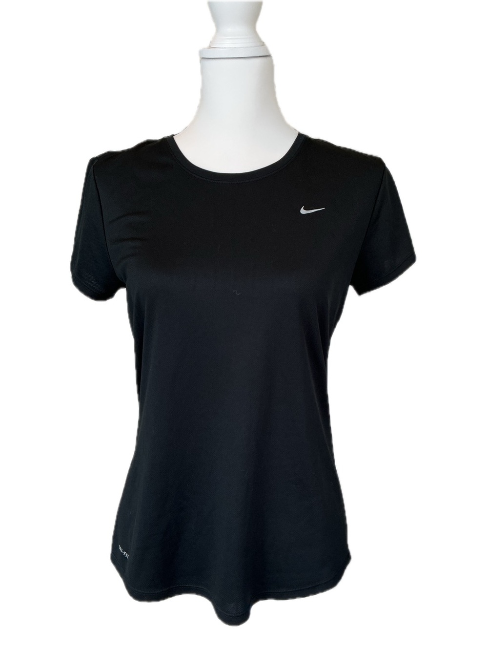 Women’s Nike Black Short-Sleeve Crew Neck Dri-Fit Athletic Tee